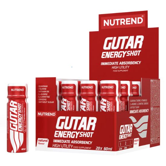 Gutar Energy Shot, 20x60 ml, natural, Nutrend - Vitax.ro