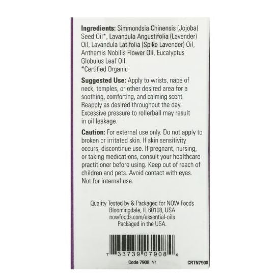 Essential Oil, Head Relief Blend Roll-On, 10 ml, NOW Foods - Vitax.ro