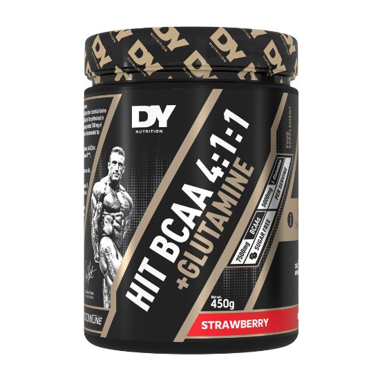 HIT BCAA 4:1:1 + Glutamine, Strawberry, 450g, Dorian Yates - Vitax.ro