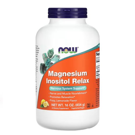 Magnesium Inositol Relax Powder, 454g, NOW Foods - Vitax.ro