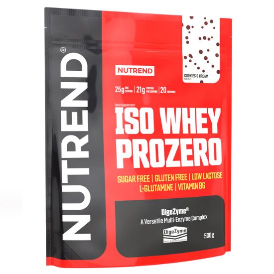 Iso Whey Prozero, Cookies & Cream, 500 g, Nutrend - Vitax.ro