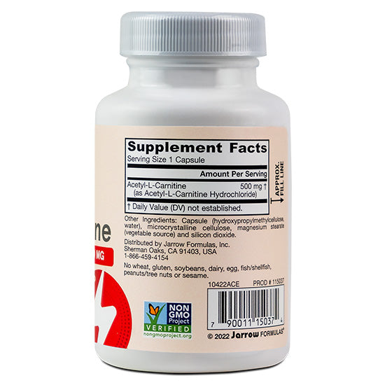 Acetyl L-Carnitine, 500mg, 60 vcaps, Jarrow Formulas - Vitax.ro