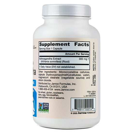 Ashwagandha, 300mg, 120 capsule vegetale, Jarrow Formulas - Vitax.ro
