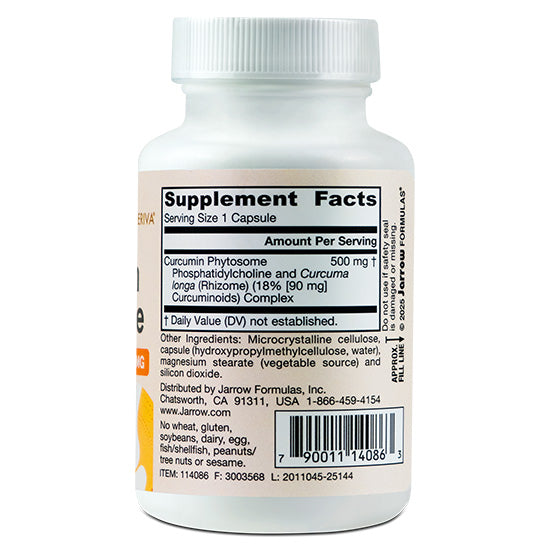 Curcumin Phytosome, 500mg, 60 capsule vegetale, Jarrow Formulas - Vitax.ro