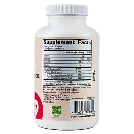 Fish Oil EPA-DHA Balance, 120 capsule moi, Jarrow Formulas - Vitax.ro