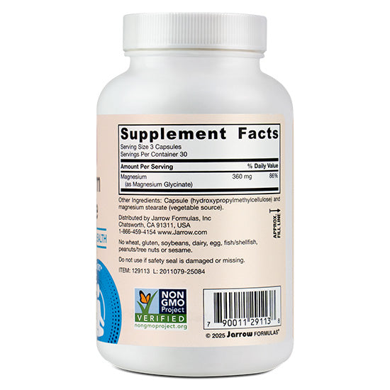 Magnesium Glycinate, 90 capsule vegetale, Jarrow Formulas - Vitax.ro