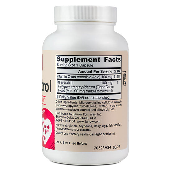 Resveratrol 100mg, 120 vcaps, Jarrow Formulas - Vitax.ro