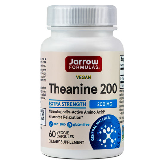 Theanine 200, 200mg, 60 capsule vegetale, Jarrow Formulas - Vitax.ro