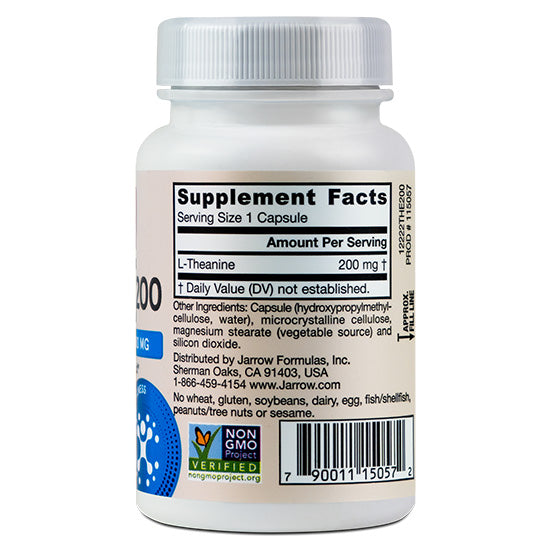 Theanine 200, 200mg, 60 capsule vegetale, Jarrow Formulas - Vitax.ro