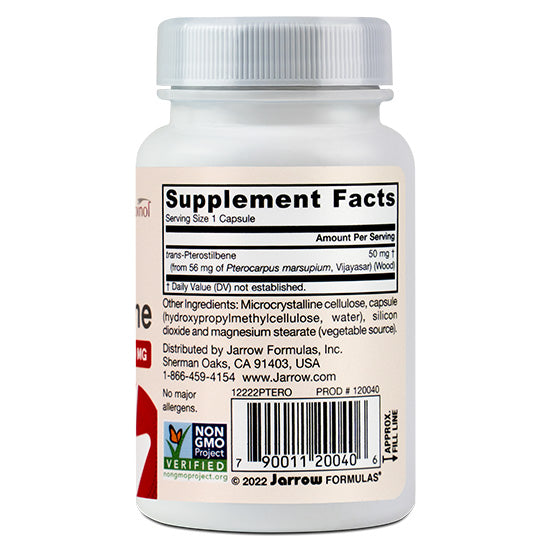 Trans - Pterostilbene 50mg, 60 Capsule Vegetale, Jarrow Formulas - Vitax.ro