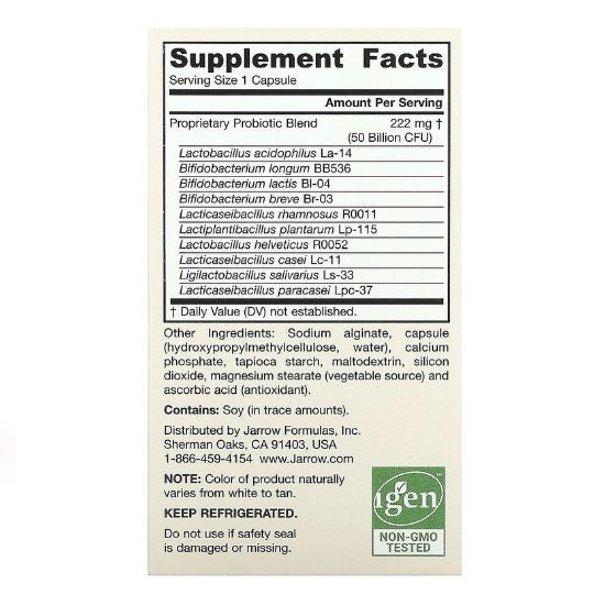 Jarro-Dophilus Ultra,  DRcaps, Flacon cu 60 Capsule Vegetale, Jarrow Formulas - Vitax.ro