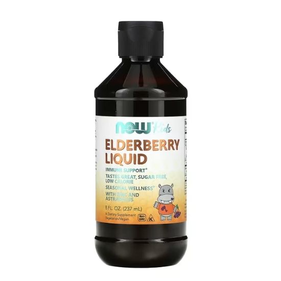 Elderberry Liquid for Kids, 237 ml, NOW Foods - Vitax.ro
