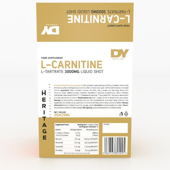 Liquid L-Carnitine 3000, Orange, 20 x 25ml, Dorian Yates - Vitax.ro