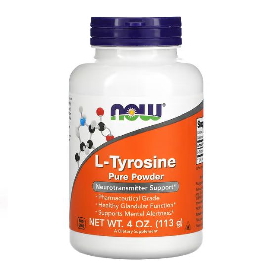 L-Tyrosine, Powder, 113g, NOW Foods - Vitax.ro
