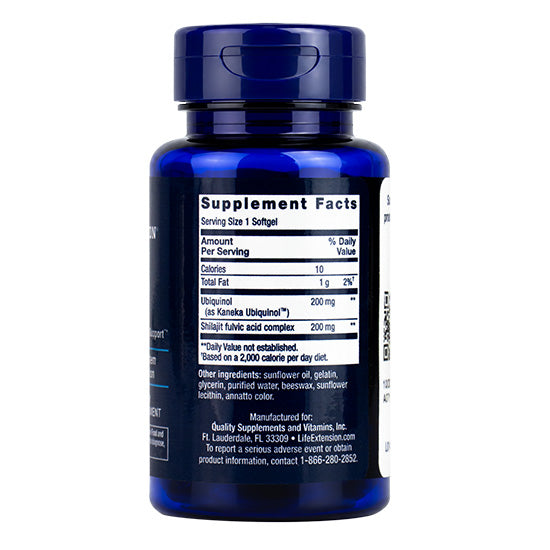 Super Ubiquinol CoQ10 200mg with Enhanced Mitochondrial Support, 30 softgels, Life Extension