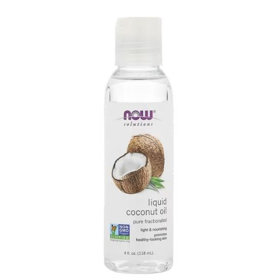 Coconut Oil, Liquid Pure Fractionated, 118 ml, NOW Foods - Vitax.ro
