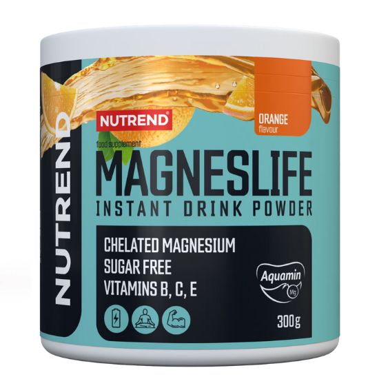 Magneslife Instant Drink Powder, Orange, 300 g, Nutrend - Vitax.ro
