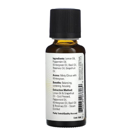 Essential Oil, Mental Focus Oil, 30 ml, NOW Foods - Vitax.ro