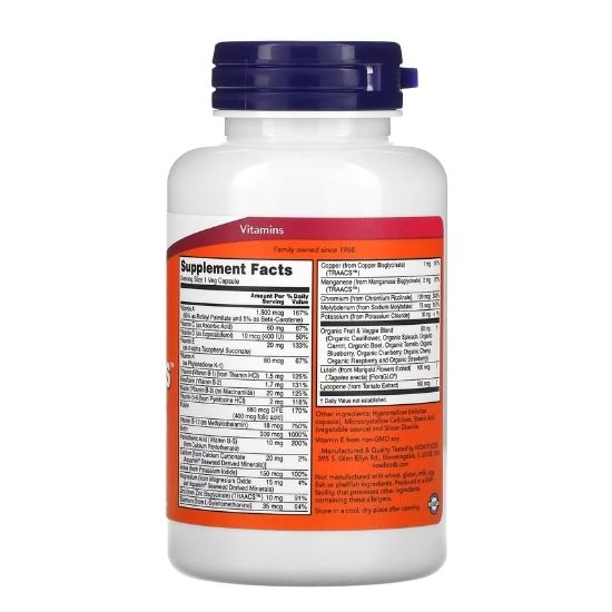 Daily Vits, 120 vcaps, NOW Foods - Vitax.ro