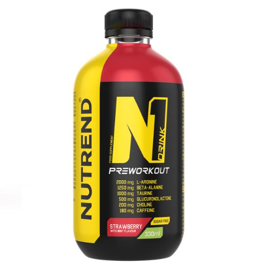 N1 Drink, Strawberry with Mint, 8 x 330 ml, Nutrend - Vitax.ro