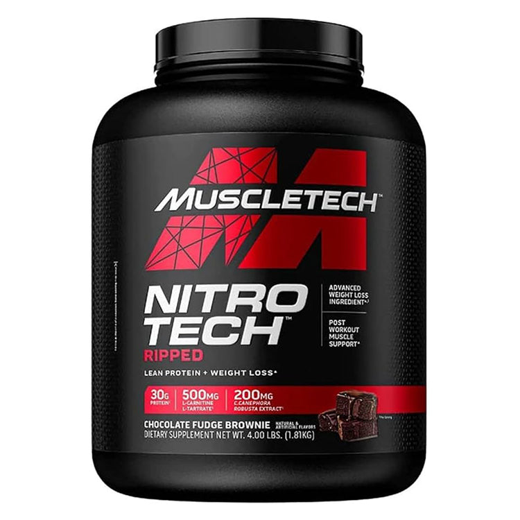 Nitro-Tech Ripped, Chocolate Fudge Brownie - 1810g - Vitax.ro
