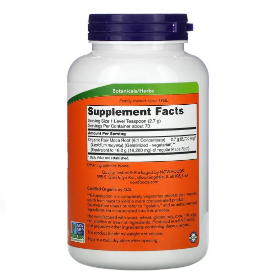 Maca 6:1 Concentrate, Pure Powder, 198g, NOW Foods - Vitax.ro