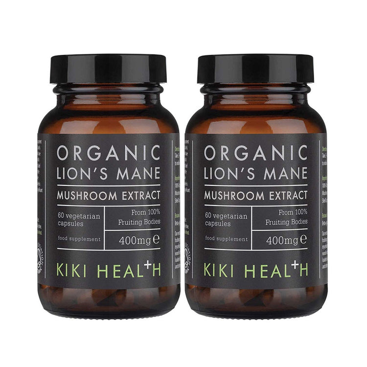 Pachet Lion's Mane's Extract Organic, 400mg, 60 vcaps, KIKI Health - Vitax.ro