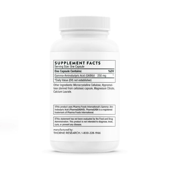 PharmaGABA-250, 60 capsule, Thorne Research - Vitax.ro