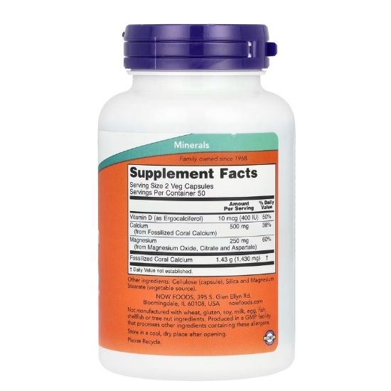 Coral Calcium Plus, 100 vcaps, NOW Foods - Vitax.ro