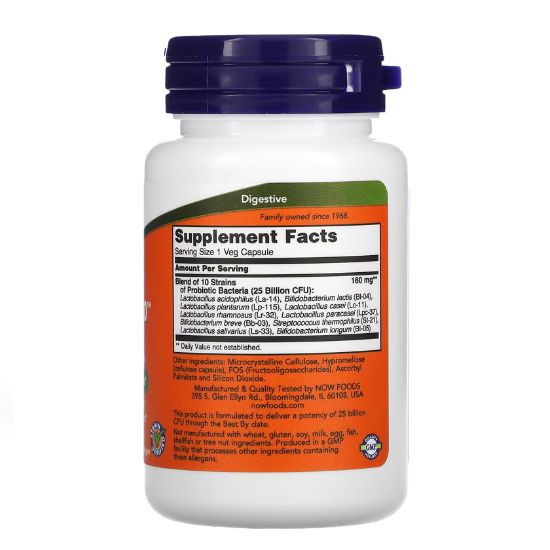 Probiotic-10, 25 Billion, 50 vcaps, NOW Foods - Vitax.ro