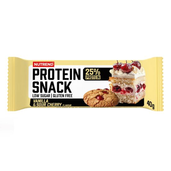 Protein Snack, Vanilla + Sour Cherry, 30 x 40 g, Nutrend - Vitax.ro