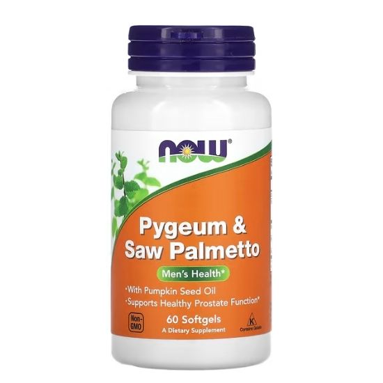 Pygeum si Saw Palmetto Extract, 60 Capsule Moi, NOW Foods - Vitax.ro