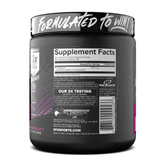 Kre-Alkalyn EFX Powder, Rainbow Blast, 220g, EFX Sports - Vitax.ro