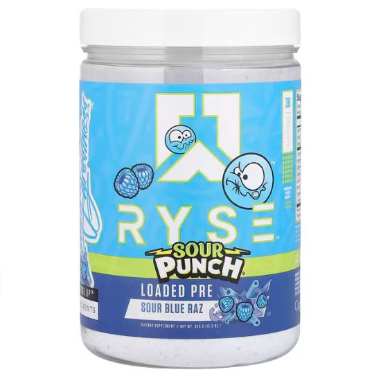 Loaded Pre, Sour Punch Blue Raz, 435g, RYSE - Vitax.ro