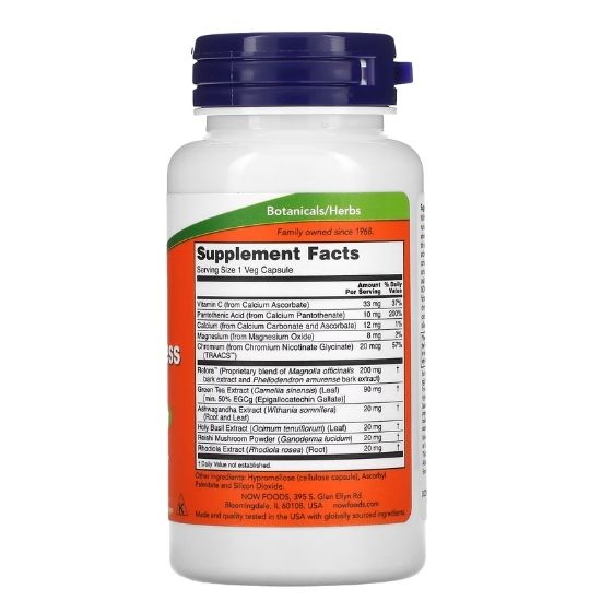 Adrenal Stress Support, 90 vcaps, NOW Foods - Vitax.ro
