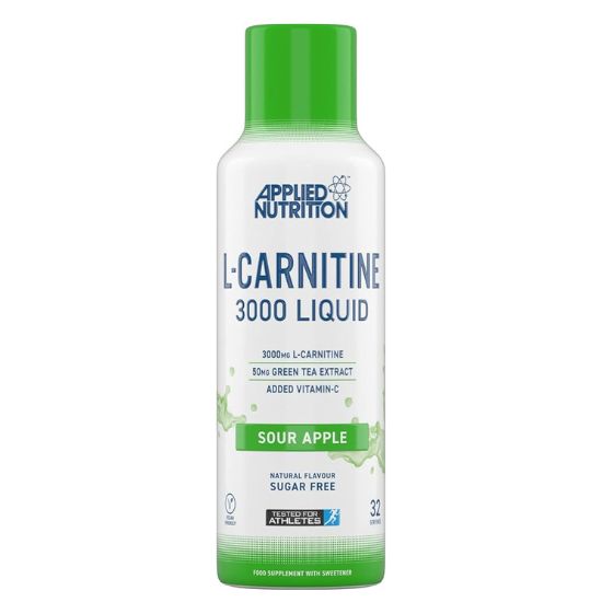 L-Carnitine Liquid 3000, Sour Apple, 495 ml, Applied Nutrition - Vitax.ro