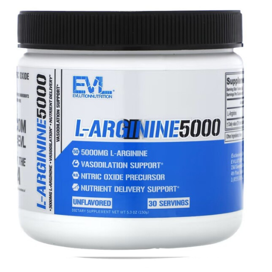 L-Arginine 5000, 150g, EVLution Nutrition - Vitax.ro