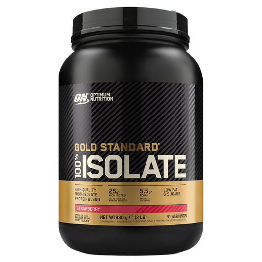 Gold Standard 100% Isolate, Strawberry, 930g, Optimum Nutrition - Vitax.ro