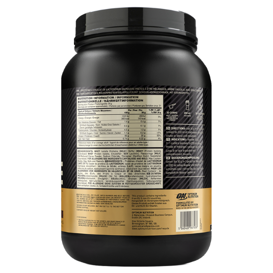 Gold Standard 100% Isolate, Strawberry, 930g, Optimum Nutrition - Vitax.ro