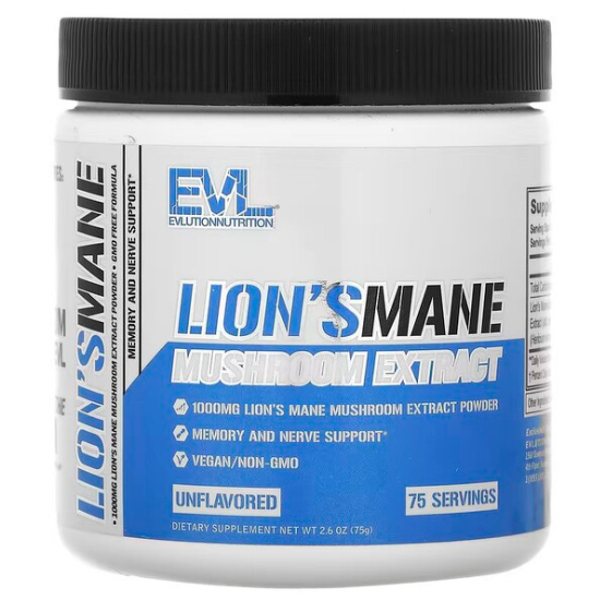 Lion's Mane, Powder, 75g, EVLution Nutrition - Vitax.ro