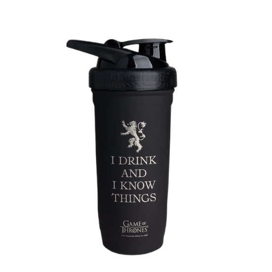 Reforce Stainless Steel, Game Of Thrones, I Drink and I Know Things, 900 ml, SmartShake - Vitax.ro