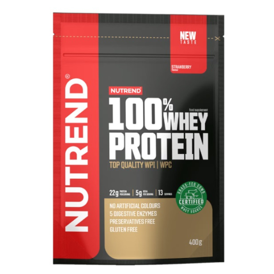 100% Whey Protein, Strawberry, 400g, Nutrend - Vitax.ro
