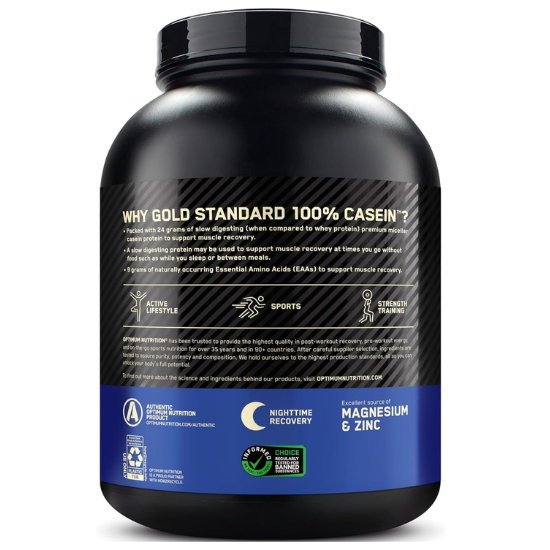 Gold Standard 100% Casein, Chocolate Supreme, 1820g, Optimum Nutrition - Vitax.ro