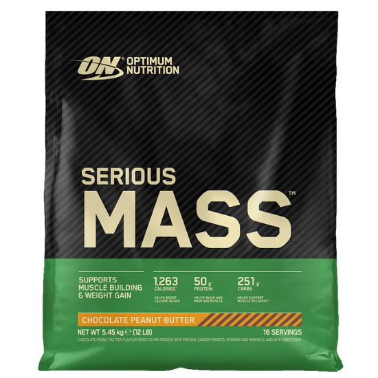 Serious Mass, Chocolate Peanut Butter, 5450g, Optimum Nutrition - Vitax.ro