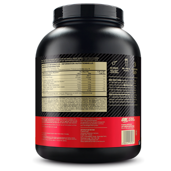 Gold Standard 100% Whey, Banana Cream, 2270g, Optimum Nutrition