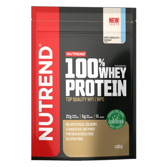 100% Whey Protein, White Chocolate + Coconut, 400g, Nutrend - Vitax.ro