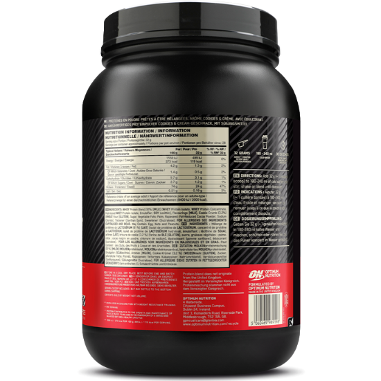 Gold Standard 100% Whey, Cookies & Cream, 896g, Optimum Nutrition - Vitax.ro