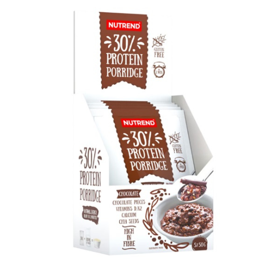 30% Protein Porridge, Chocolate, 5 x 50g, Nutrend - Vitax.ro