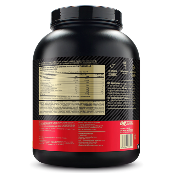 Gold Standard 100% Whey, Delicious Strawberry, 2280g, Optimum Nutrition
