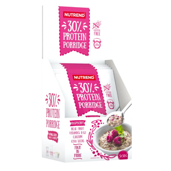 30% Protein Porridge, Raspberry, 5 x 50g, Nutrend - Vitax.ro